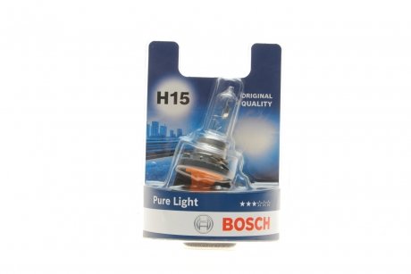 Автомобильная лампа H15 12V 55/15W PGJ23T-1 Pure Light BOSCH 1987301099