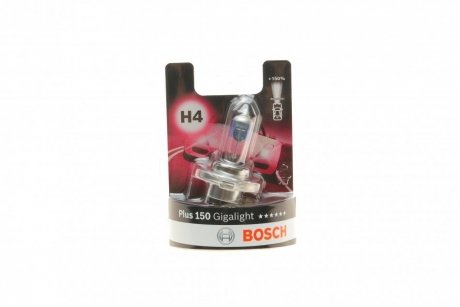 Автолампа H4 12V 60/55W P43t Gigalight +150% 3450K BOSCH 1 987 301 136