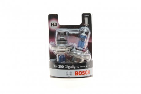 Автомобильная лампа H4 12V 60/55W P43t Plus 200 Gigalight BOSCH 1987301435
