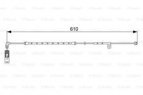 Датчик зносу гальмівних колодок (передніх) BMW Z4 (E86) 06-08 (L=610mm) BMW E46 BOSCH 1 987 473 047