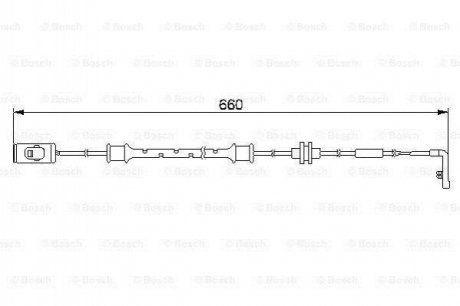 Купити Датчик зносу гальмівних колодок (передніх) Opel Vectra B 95-03 (L=660mm) Opel Vectra BOSCH 1 987 474 972 (фото1) підбір по VIN коду, ціна 317 грн.