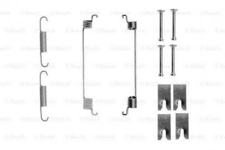 Установочный Комплект тормозных колодок FIAT Qubo 08- Opel Corsa, Fiat Punto, Lancia Musa, Fiat Panda, Grande Punto, Citroen Nemo, Peugeot Bipper BOSCH 1987475318