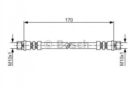 AUDI Шланг тормозной задн. A6 97- BOSCH 1987476010