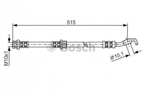 MAZDA Шланг тормозной задн.323 -04 535mm Mazda Xedos 6, 626, 323 BOSCH 1987476114