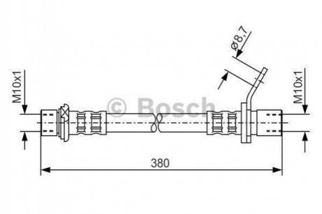 Шланг тормозной Toyota Corolla BOSCH 1 987 476 160