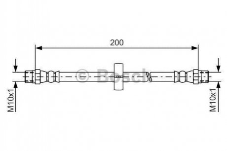 AUDI Шланг тормозной задн. лев 80 -91, 90,100 BOSCH 1987476219