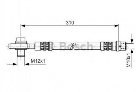 Шланг тормозной Volkswagen Passat, Audi A6 BOSCH 1 987 476 308