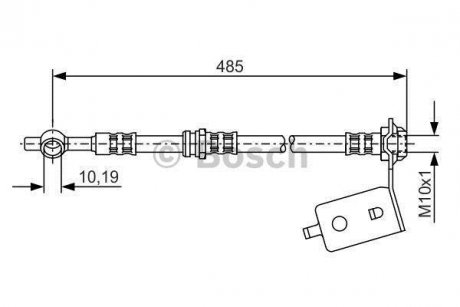 HYUNDAI Гальмівний шланг задній. SANTA FE I 01- BOSCH 1987476367