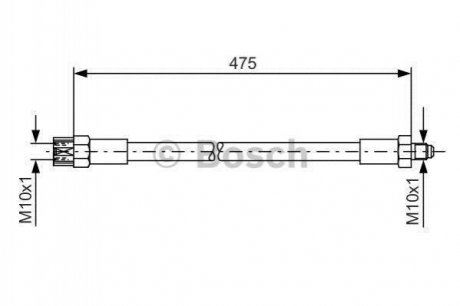 Купить DB Шланг тормозной задний T2/LN1 Mercedes T1/T2 BOSCH 1987476391 (фото1) подбор по VIN коду, цена 495 грн.