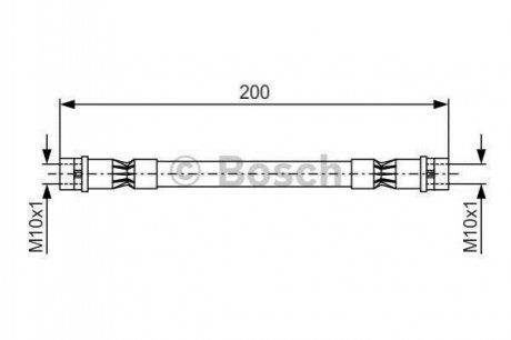 Гальмівний шланг Audi 100, 80, A4, Volkswagen Passat, Skoda Superb, Audi A8 BOSCH 1987476402