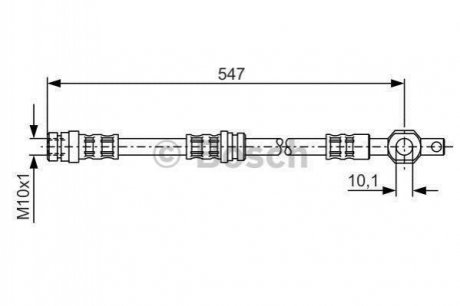 MAZDA Шланг тормозной передн. 626 -91 Mazda 626 BOSCH 1987476542