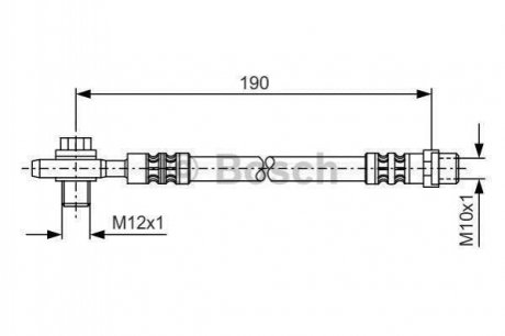 Шланг тормозной Audi A4, A8 BOSCH 1 987 476 719