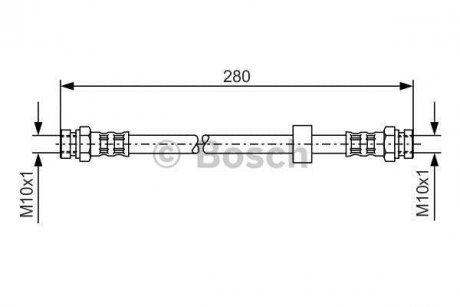 MAZDA Торм.шланг задн.323 -94 BOSCH 1987476732