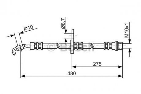 Купить TOYOTA Тормозной шланг передн. RAV 4 94- Toyota Rav-4 BOSCH 1987476758 (фото1) подбор по VIN коду, цена 1017 грн.