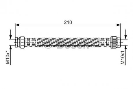 Гальмівний шланг Citroen C3, C2 BOSCH 1987476867