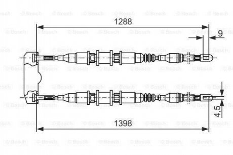 Гальмівний трос Opel Kadett BOSCH 1987477258