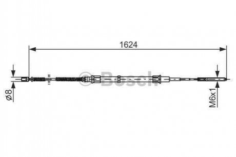 Купити Гальмівний трос Volkswagen Passat BOSCH 1987477407 (фото1) підбір по VIN коду, ціна 497 грн.