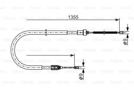 Трос ручного гальма прав. RENAULT CLIO -16 Renault Clio BOSCH 1987477644