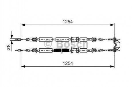 Трос ручного тормоза Ford Transit BOSCH 1 987 477 764