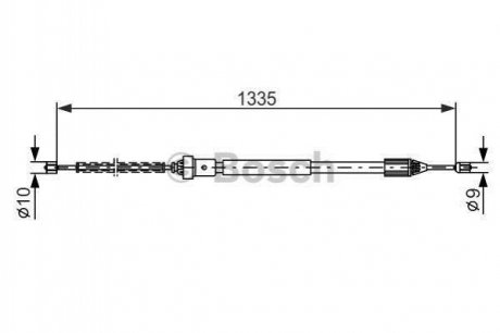 RENAULT Трос ручного тормоза задн. лев. ABS Clio 98- Renault Clio BOSCH 1987477783