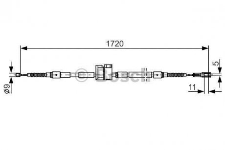 Тормозной трос Audi A8 BOSCH 1987477882