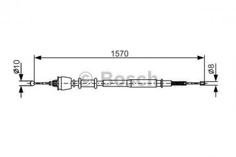 Трос ручного тормозов. ROVER 75 BOSCH 1987477885