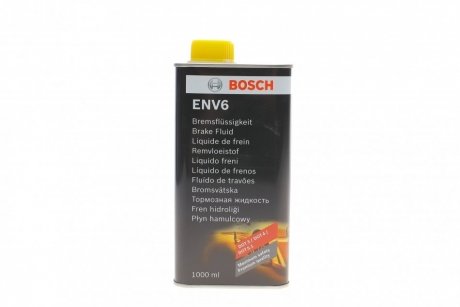 Рідина гальмівна DOT3/DOT4/DOT5.1 (1L) ENV6 (металева канистра) BMW E30, E36, E34, E23, E32, E31, X5, X6, E38, E39, F01, F04, E46 BOSCH 1 987 479 207