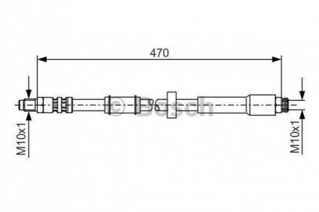 Шланг тормозной Peugeot Boxer, Citroen Jumper BOSCH 1 987 481 004