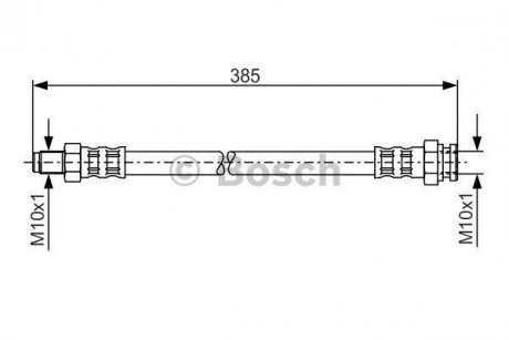 CITROEN Шланг тормозной зад. лев. внутр. Jumper 94- Fiat Ducato, Peugeot Boxer, Citroen Jumper BOSCH 1987481018