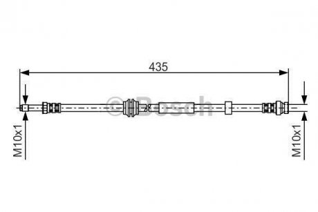 Купить Тормозной шланг Volvo C30, C70, S40, V50 BOSCH 1987481023 (фото1) подбор по VIN коду, цена 411 грн.