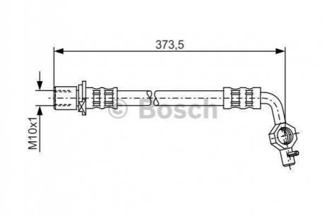 Шланг торм. пер. лев. TOYOTA HIACE -04 BOSCH 1987481040