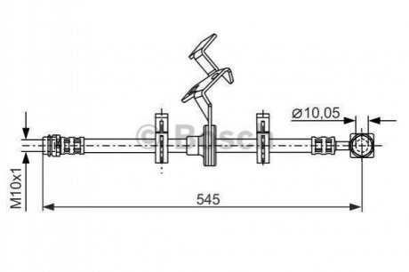 Шланг тормозной Mercedes M-Class BOSCH 1 987 481 077