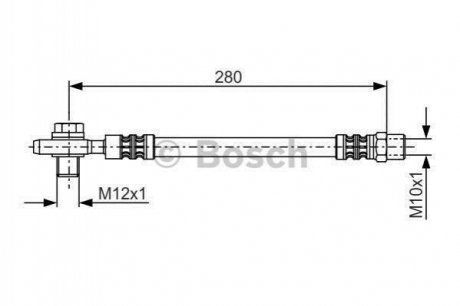 Шланг тормозной Audi A8 BOSCH 1 987 481 082