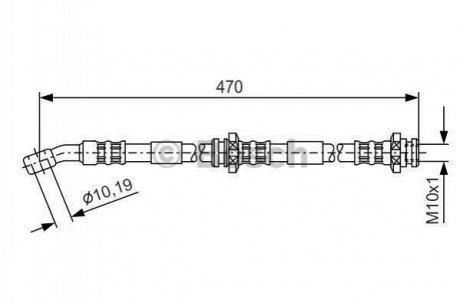 NISSAN шланг тормозной передний.MICRA II 92- BOSCH 1987481149