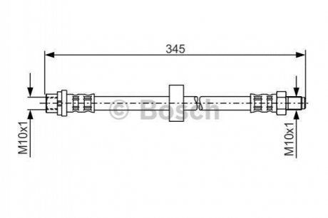 FORD Шланг тормозной зад.Transit Connect 02- (диск) Ford Connect, Transit BOSCH 1987481168