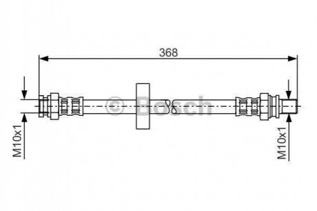 Шланг гальм. заднь. SMART FORTWO -07 BOSCH 1987481180