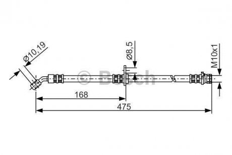 Шланг гальмівний гідравлічний Honda Accord BOSCH 1987481326