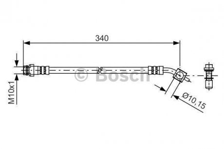 VOLVO Тормозной шланг задн. лев. XC 70 II Ford Galaxy, S-Max, Volvo V60, V70, XC60, S80, XC70, S60 BOSCH 1987481424