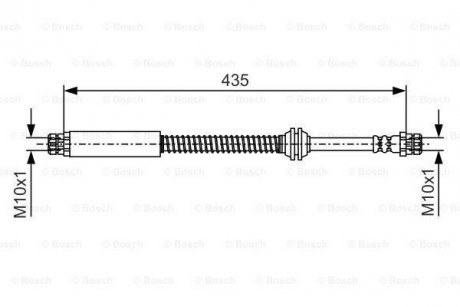 VW Тормозной шланг. задн. CADDY III 04- BOSCH 1987481459