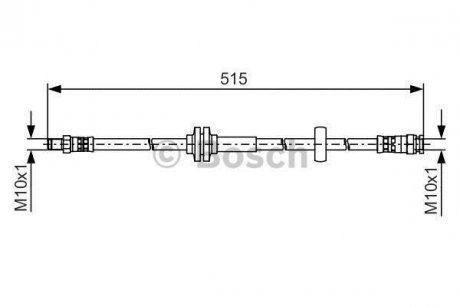 Тормозной шланг пер. CITROEN JUMPER 06- Fiat Ducato, Peugeot Boxer, Citroen Jumper, Jumpy BOSCH 1987481482