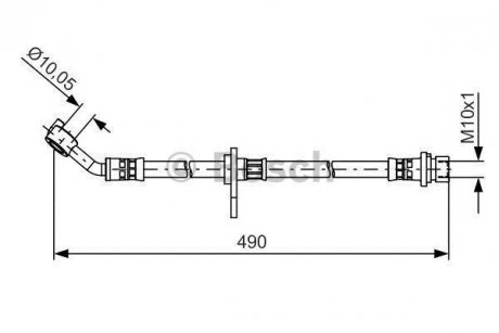 Шланг гальм. зад. прав. HONDA ACCORD 08- Honda Accord BOSCH 1987481521