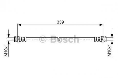 Шланг гальм. зад. MITSUBISHI L200 -07 BOSCH 1987481578