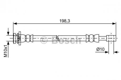 SUZUKI шланг тормозной задн. SX4 06- (диск) Suzuki Swift, SX4 BOSCH 1987481630 (фото1)