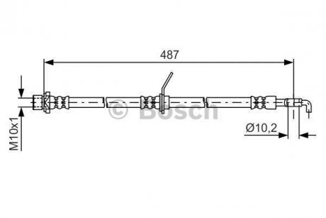 Шланг гальм. зад. лев. TOYOTA AVENSIS -03 Toyota Avensis BOSCH 1987481634