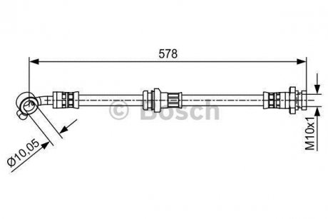 NISSAN Торм.шланг передн. лев. MICRA IV Nissan Micra BOSCH 1987481649