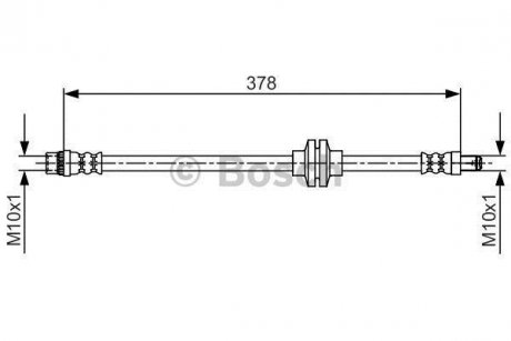 OPEL Шланг тормозной передний. MOVANO B 10- Opel Movano, Renault Master BOSCH 1987481707