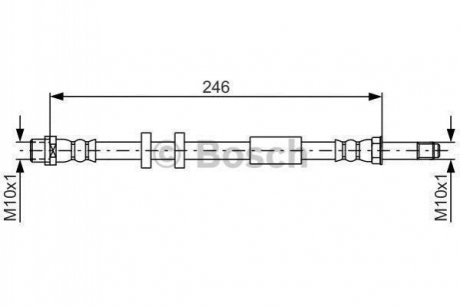 Шланг тормозной зад. AUDI A8 10- BOSCH 1987481714