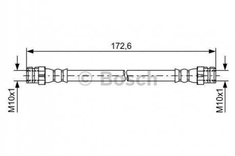 Шланг торм. зад. VW UP -20 BOSCH 1987481737