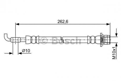 Шланг гальм. зад. TOYOTA Yaris 10- BOSCH 1987481936