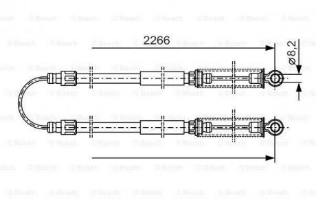 Шланг гальм. пров. SEAT IBIZA -93 BOSCH 1987482047